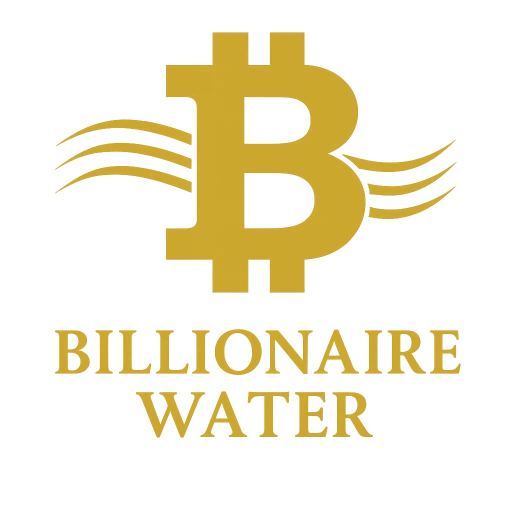 Billionaire Water luxury beverage brand logo