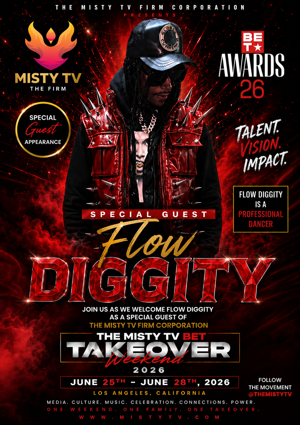 Flow Diggity special guest BET Takeover Weekend artwork