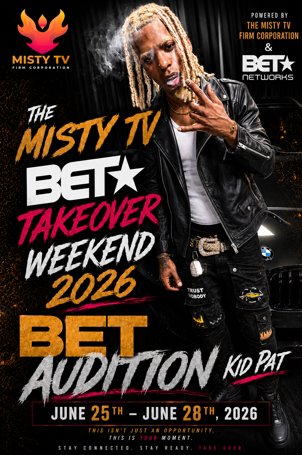 Kid Pat Misty TV BET Audition flyer