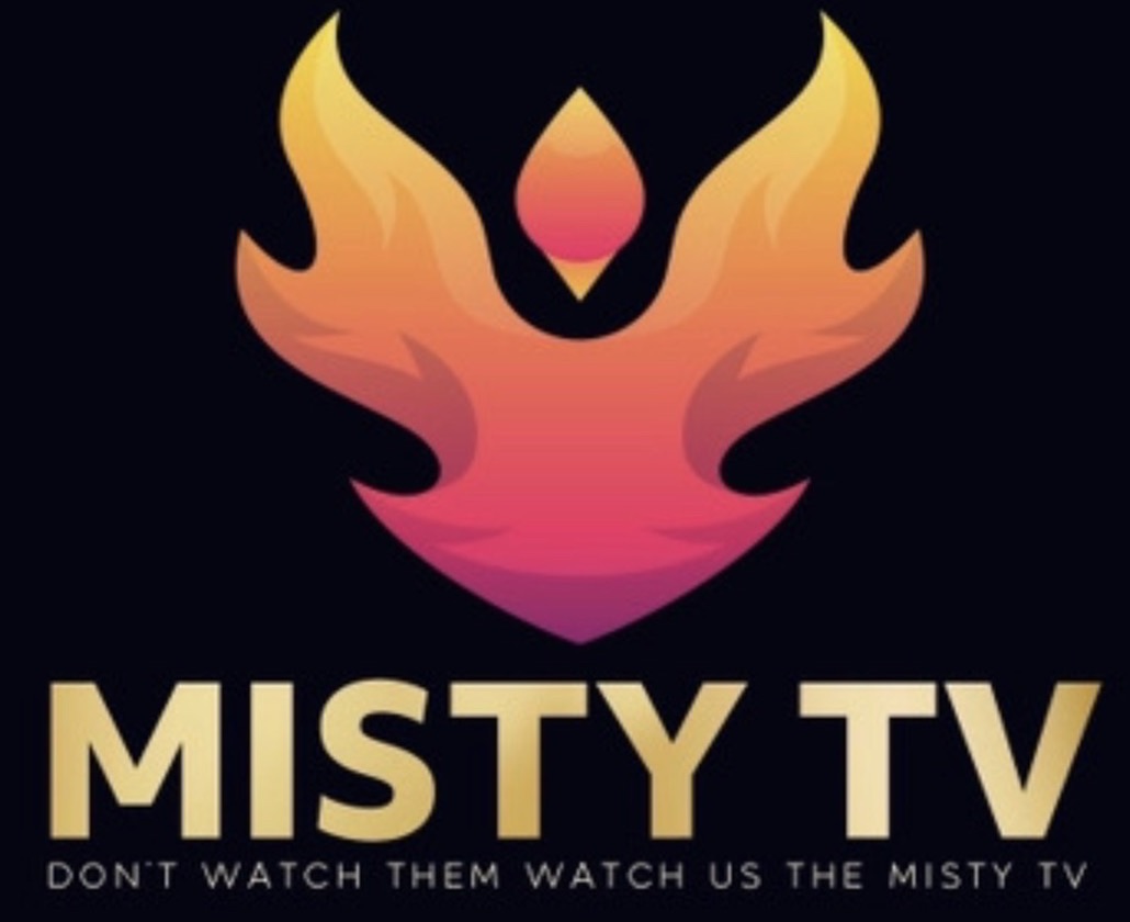 The Misty TV Firm logo with phoenix icon and Don't Watch Them Watch Us The Misty TV tagline