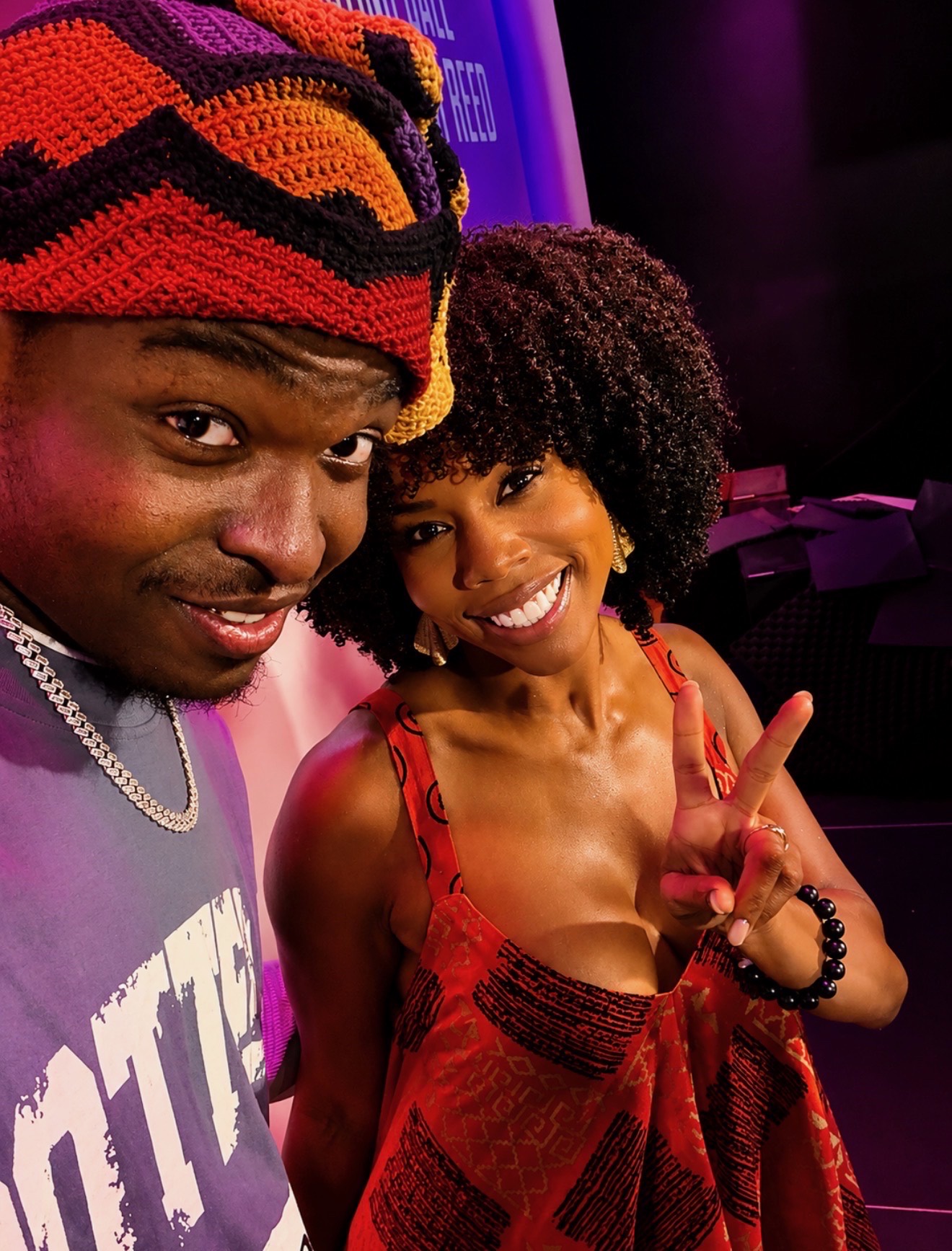 Two guests smiling in a BET Experience selfie during BET Weekend 2026
