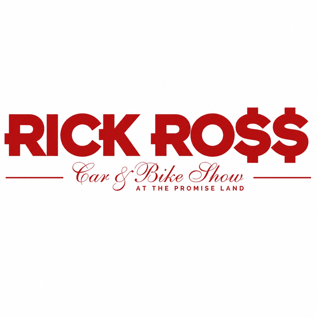Rick Ross Car and Bike Show at The Promise Land logo artwork for The Misty TV Firm client page